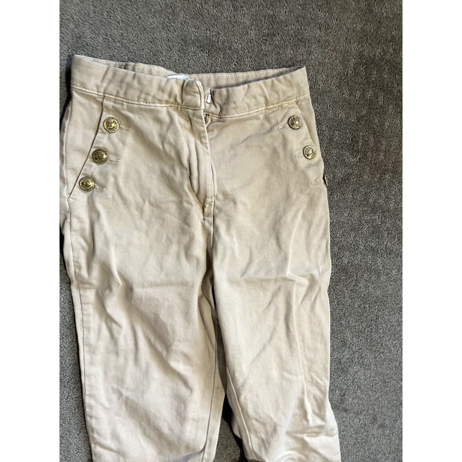 Zara Zara Beiges Chino Pants Womens 24 Slim Tapered Twill Pocket Flat Front Button Zip M/W Girls Size 42" / US 20 - 2 Thumbnail