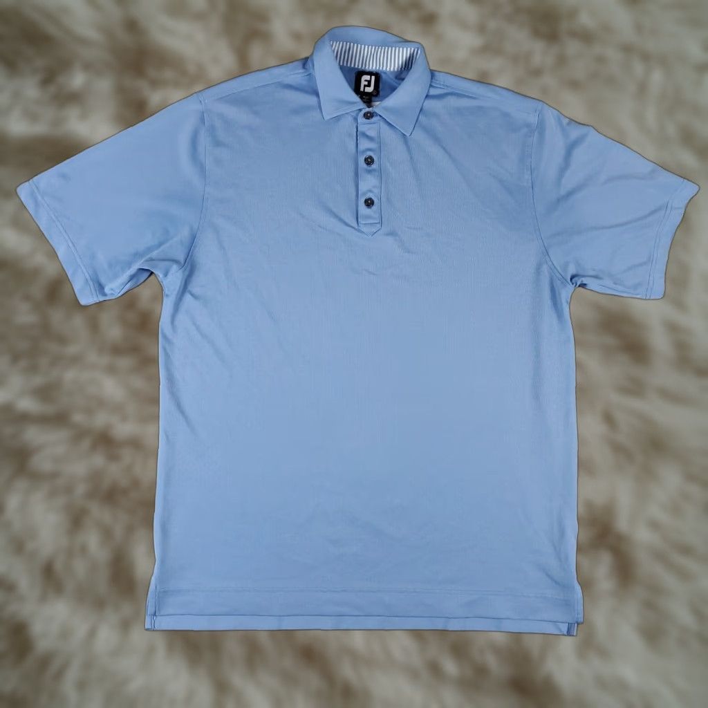Footjoy FJ Polo Shirt Mens L Blue Polo Shirt Polo Shirt Mens L Blue 90s Sports Size US L / EU 52-54 / 3 - 1 Thumbnail
