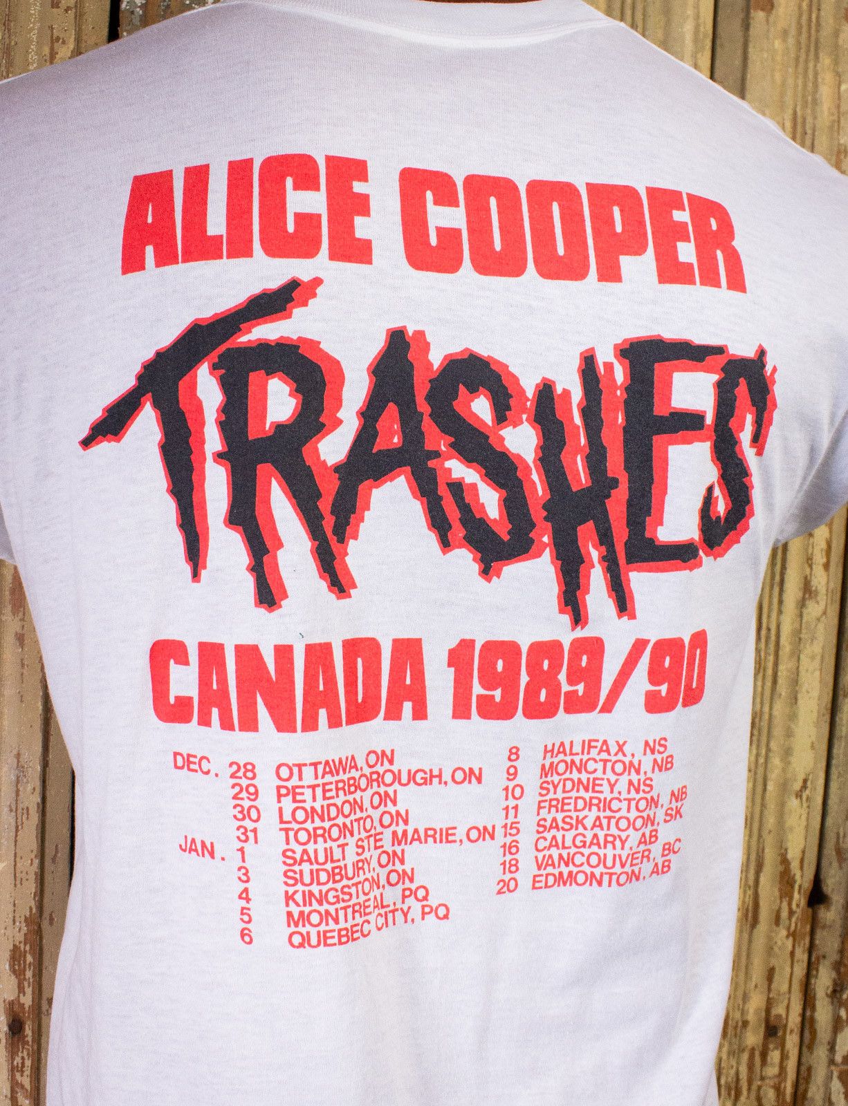 激レア☆Alice Cooper TRASHES 1989年カナダツアーTシャツ