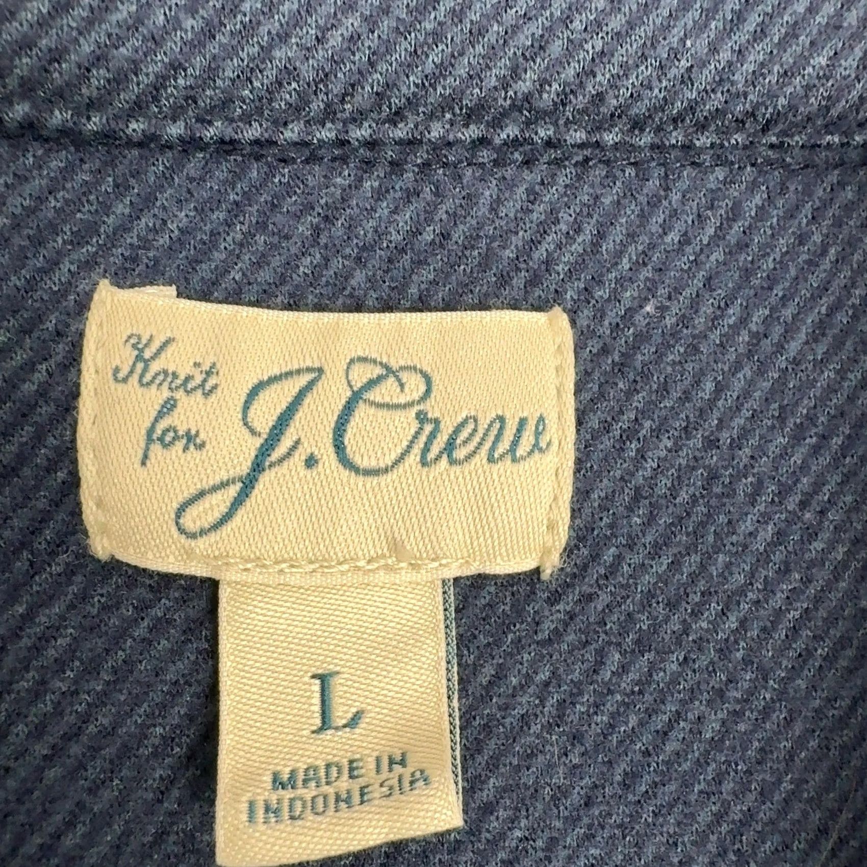 J.Crew J.CREW Button Up Mens L Blue Knit Polyester Blend Workwear Casual 2 Pocket Long Sleeve Collared Regular Fit Shirts Mens Size US L / EU 52-54 / 3 - 3 Thumbnail