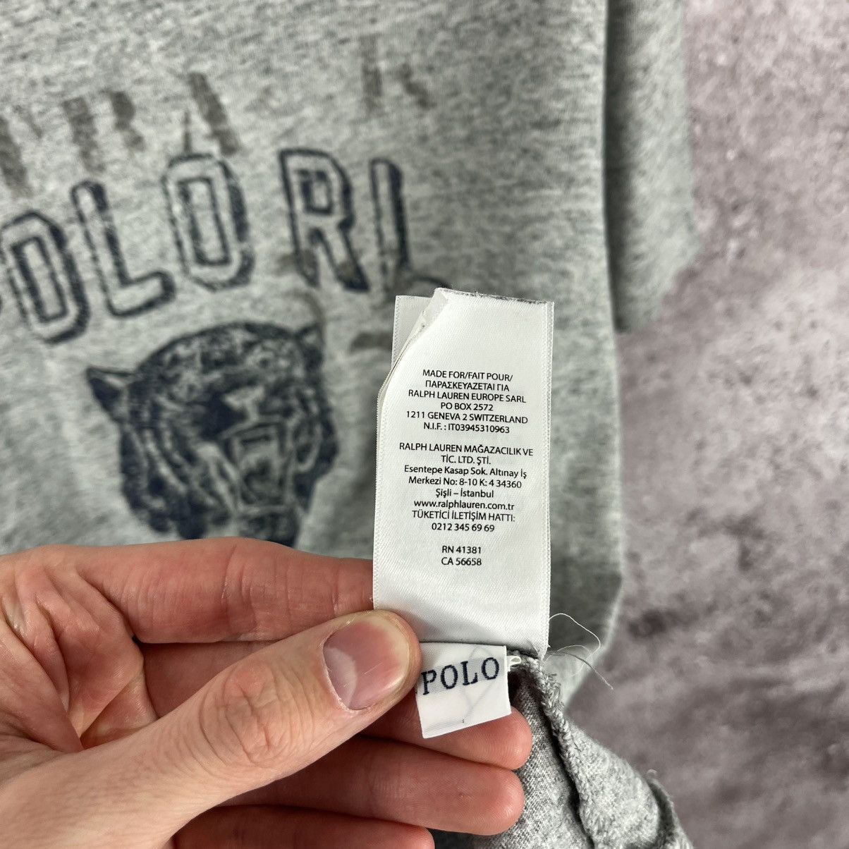 Polo Ralph Lauren Polo Ralph Lauren RL T-Shirt Tiger Centre Logo Grey Size L Size US L / EU 52-54 / 3 - 9 Thumbnail