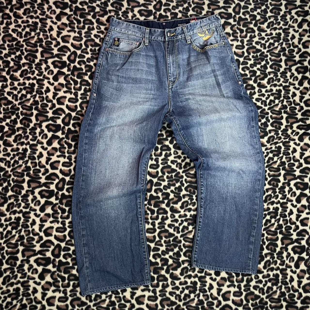 Ecko Unltd. Ecko Unltd. rhinoceros embroidered baggy denim jeans Size US 34 / EU 50 - 2 Thumbnail