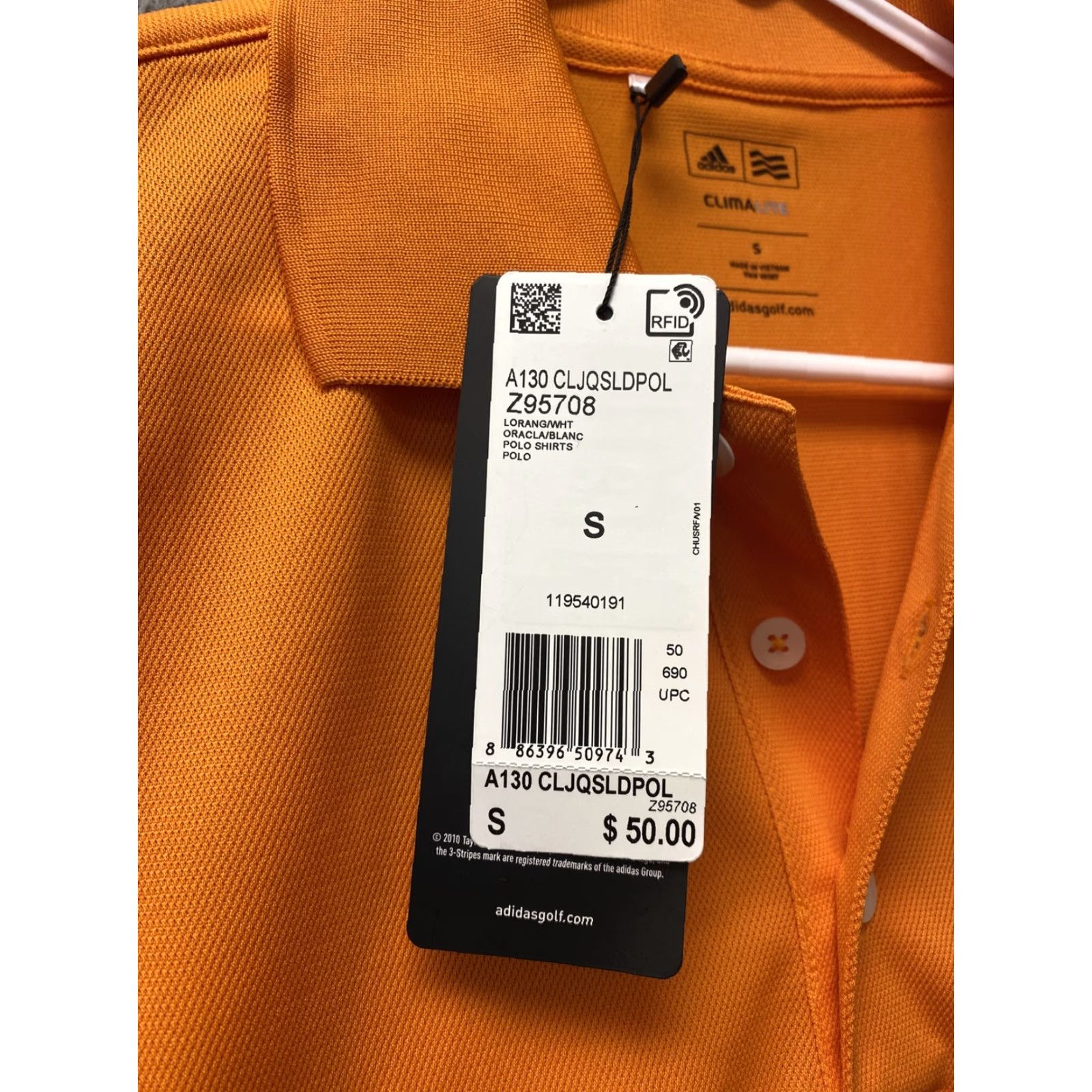 Adidas adidas Golf Polo Shirt Mens Orange Short Sleeve S Performance /110-29 Size US S / EU 44-46 / 1 - 4 Thumbnail