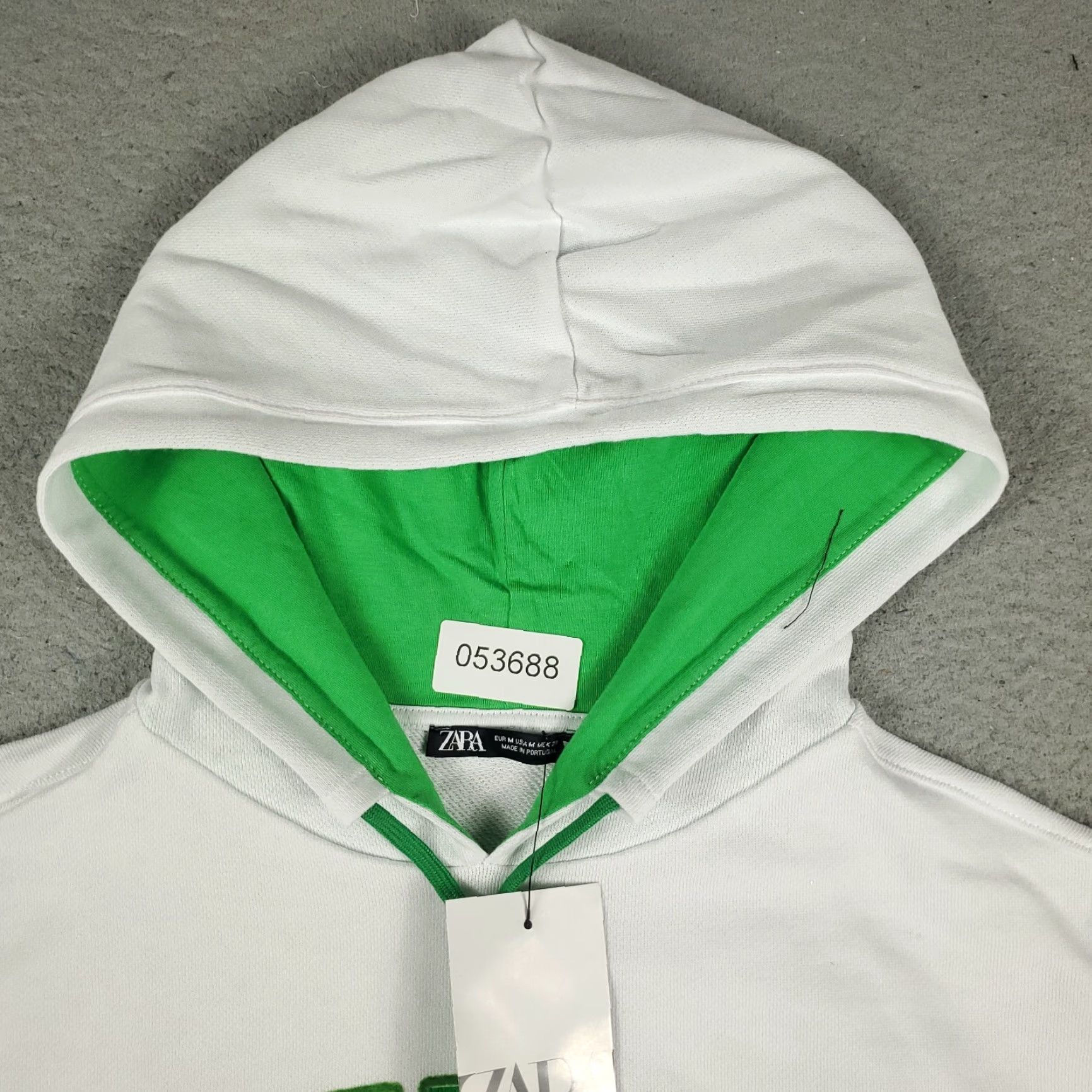 Zara Zara Hoodie Womens Medium White Green Detroit Sleeveless Sweater Sweatshirt Mock Neck Pullover Activewear Casual Workwear Size M / US 6-8 / IT 42-44 - 2 Thumbnail