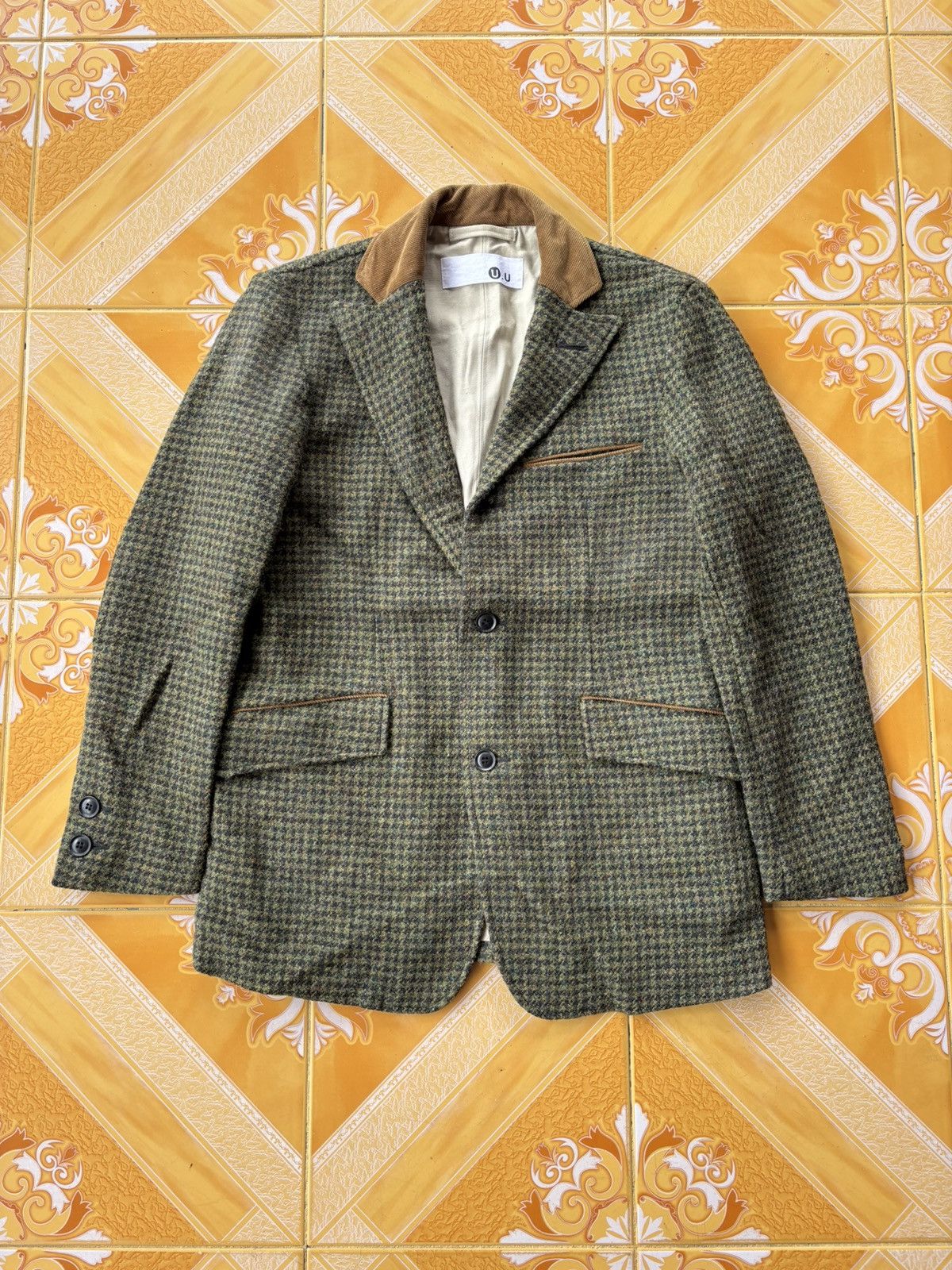U.U Harris Tweed Wool Blazer Jacket