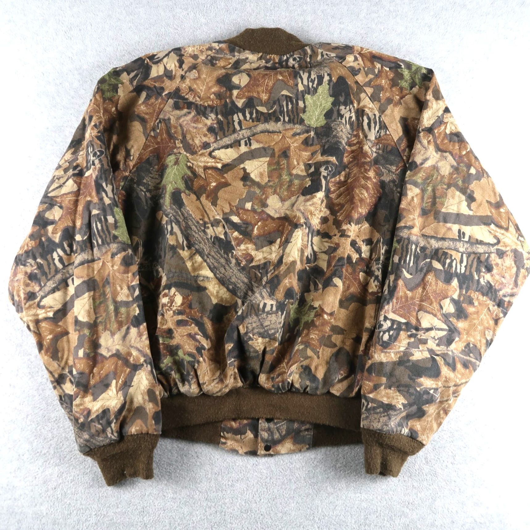 Jerzees VINTAGE Jerzees Bomber Jacket 2XL Mossy Oak Floor Camouflage Lined Snap Outdoors Mens Jacket Size US XXL / EU 58 / 5 - 2 Thumbnail