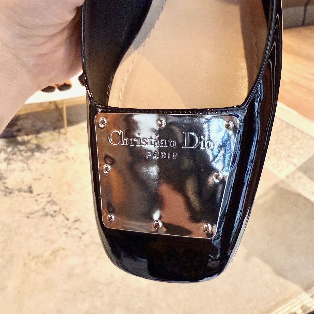 Dior Christian Dior Black Patent La Parisienne Mary Jane Pumps Size US 8 / IT 38 - 12 Thumbnail
