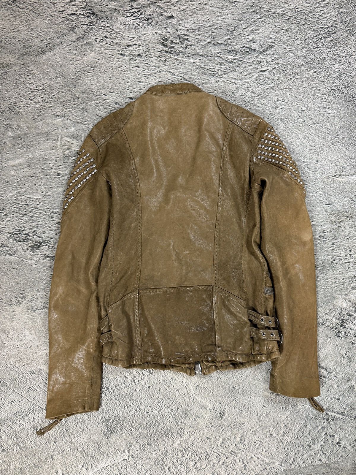 True Religion True Religion leather jacket brown Y2K Avant Garde studded Size M / US 6-8 / IT 42-44 - 9 Thumbnail