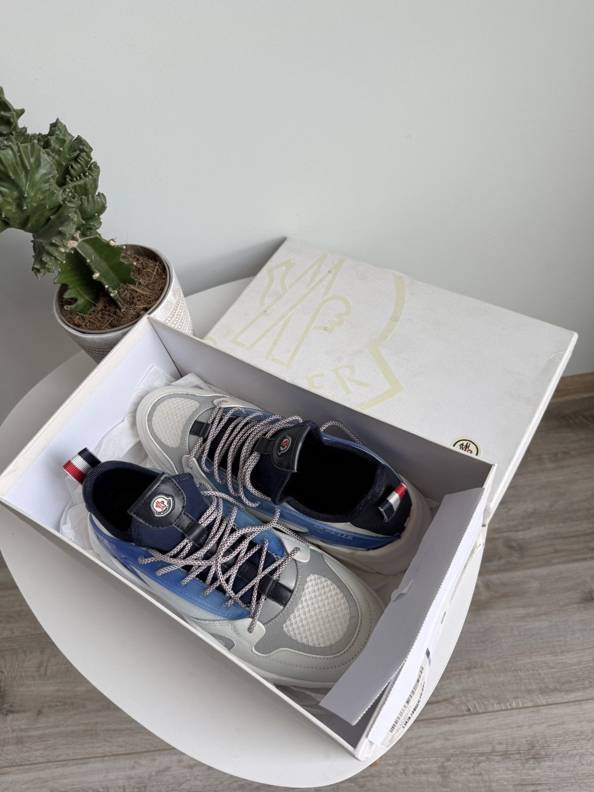 Moncler Moncler Anakin Sneakers Trevor Scarpa White Chunky Sneakers Size US 10 / EU 43 - 5 Thumbnail