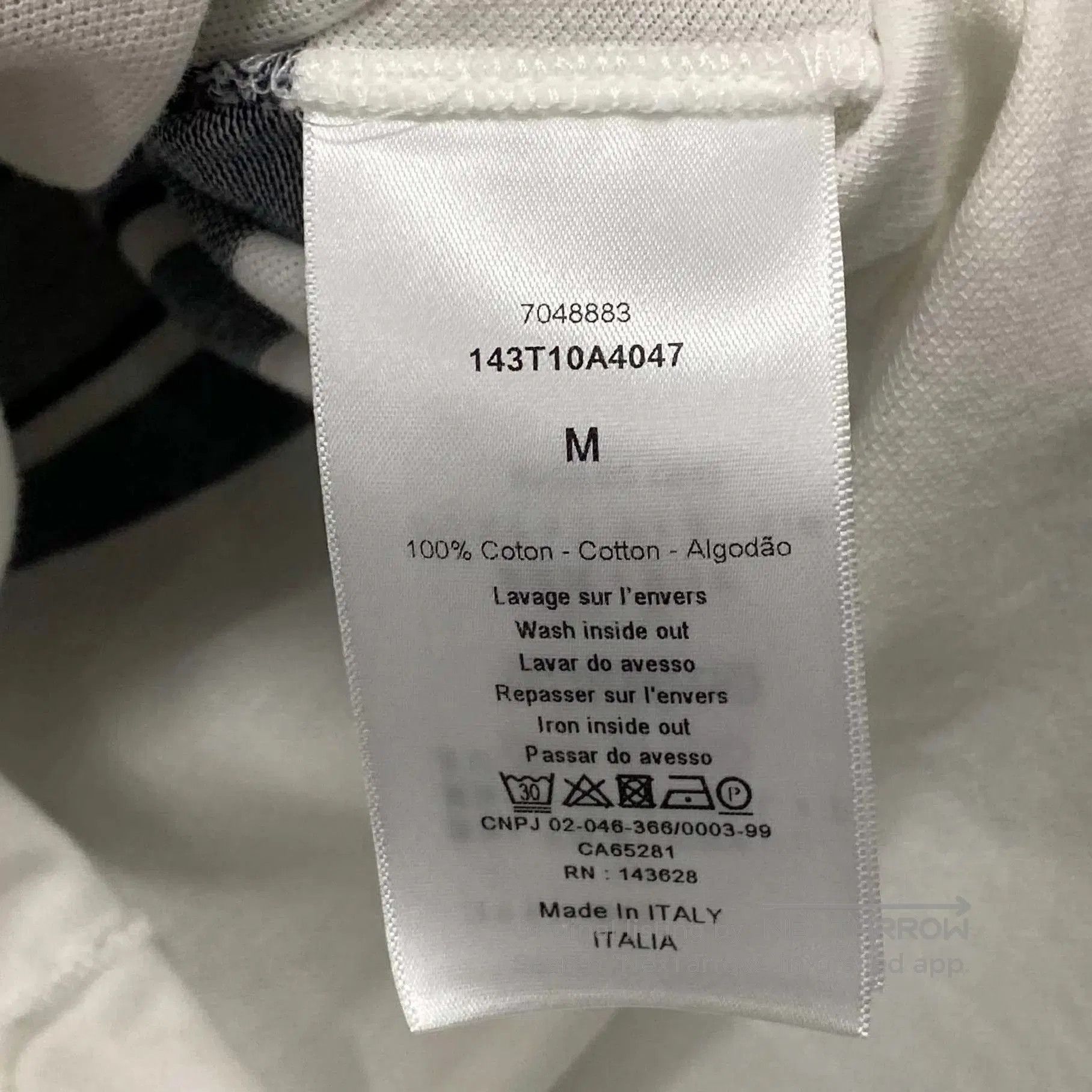 Dior White Striped Short-Sleeve Polo Shirt. Size US M / EU 48-50 / 2 - 4 Thumbnail