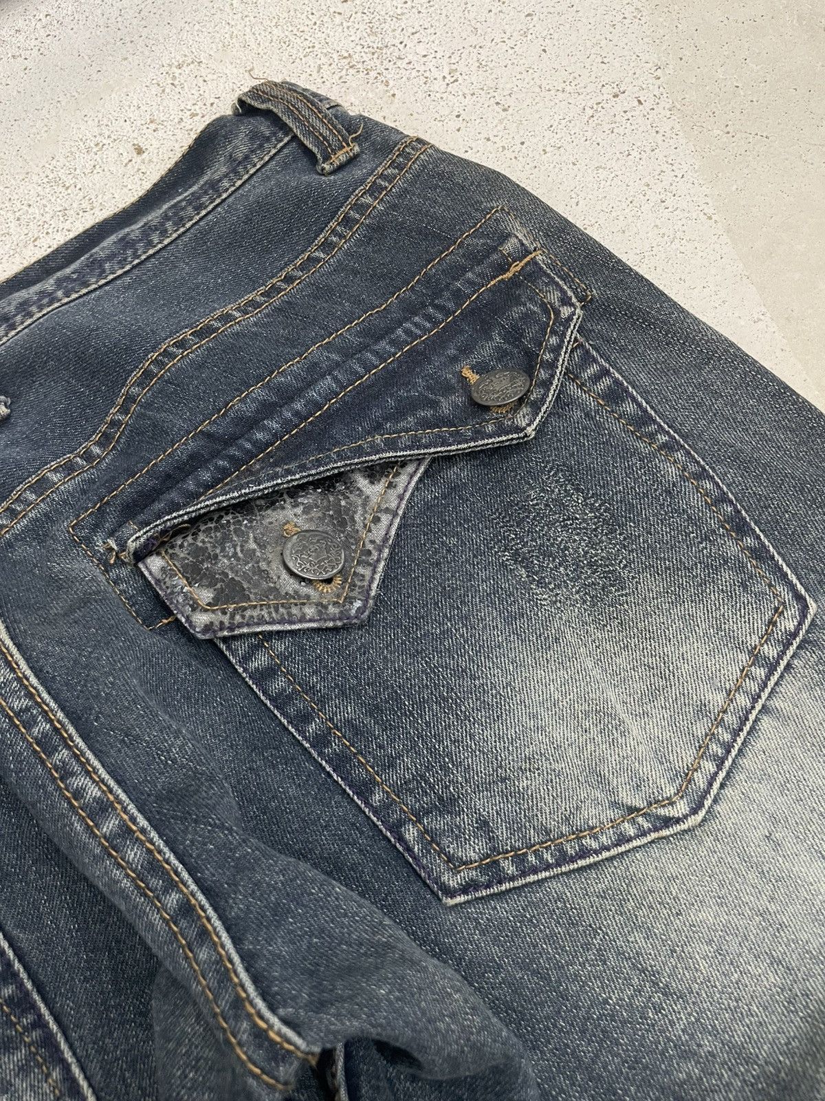 Le Grande Bleu (L.G.B.) Al Delio LGB Sick Mud Flare Archive Pant Whisker Distressed Size US 32 / EU 48 - 19 Thumbnail