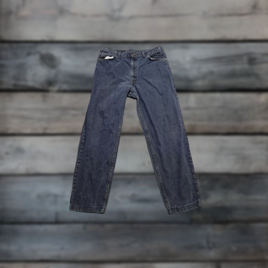 Levi's Levi's 550 Jeans Black Relaxed Straight 36x32 Mens Denim Dark Wash Grunge Vintage Size US 36 / EU 52 - 1 Thumbnail
