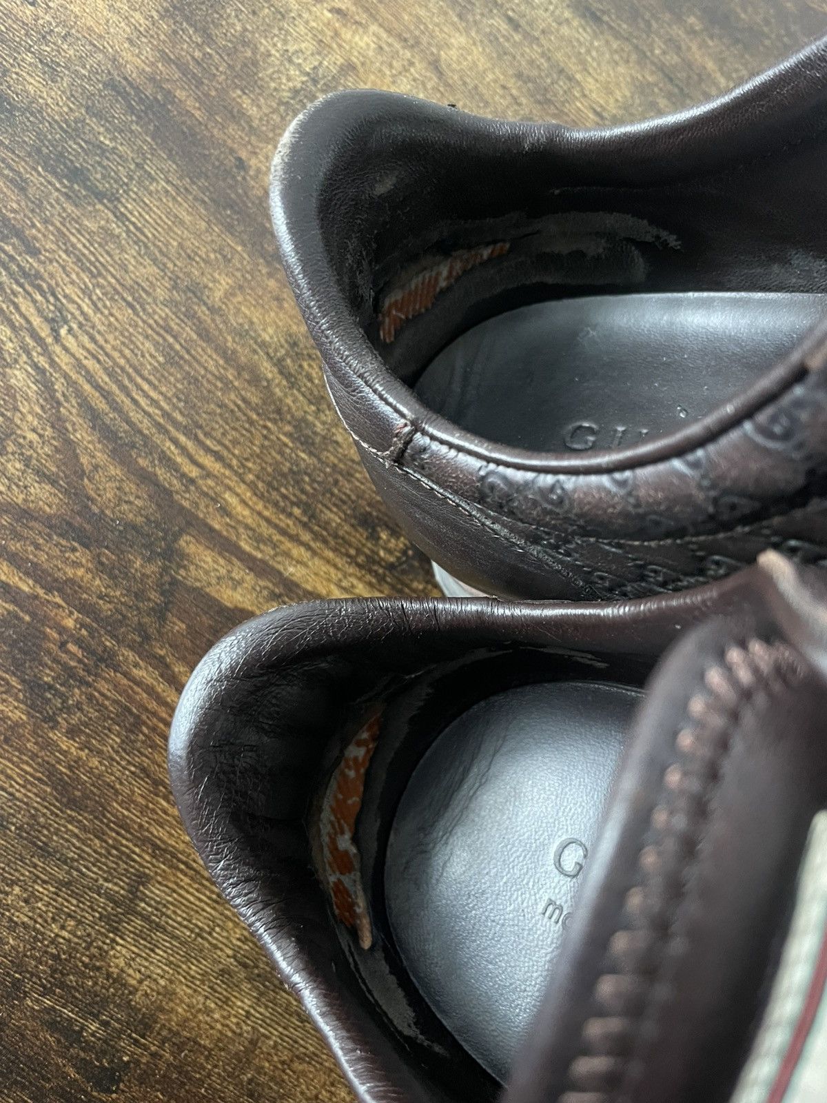 Gucci Gucci Brown Monogram GG Leather Shoes Size US 9 / EU 42 - 11 Thumbnail