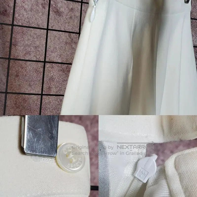 Dior Dior White Cotton Casual Pants for Women . Size 23" - 6 Thumbnail