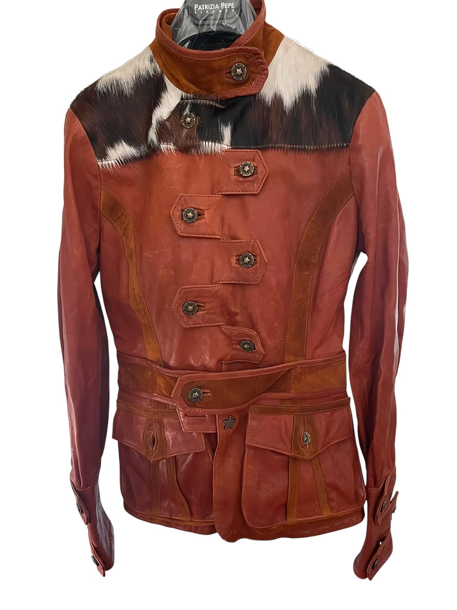 Roberto Cavalli ARCHIVE WESTERN COWBOY LEATHER JACKET Size S / US 4 / IT 40 - 2 Thumbnail