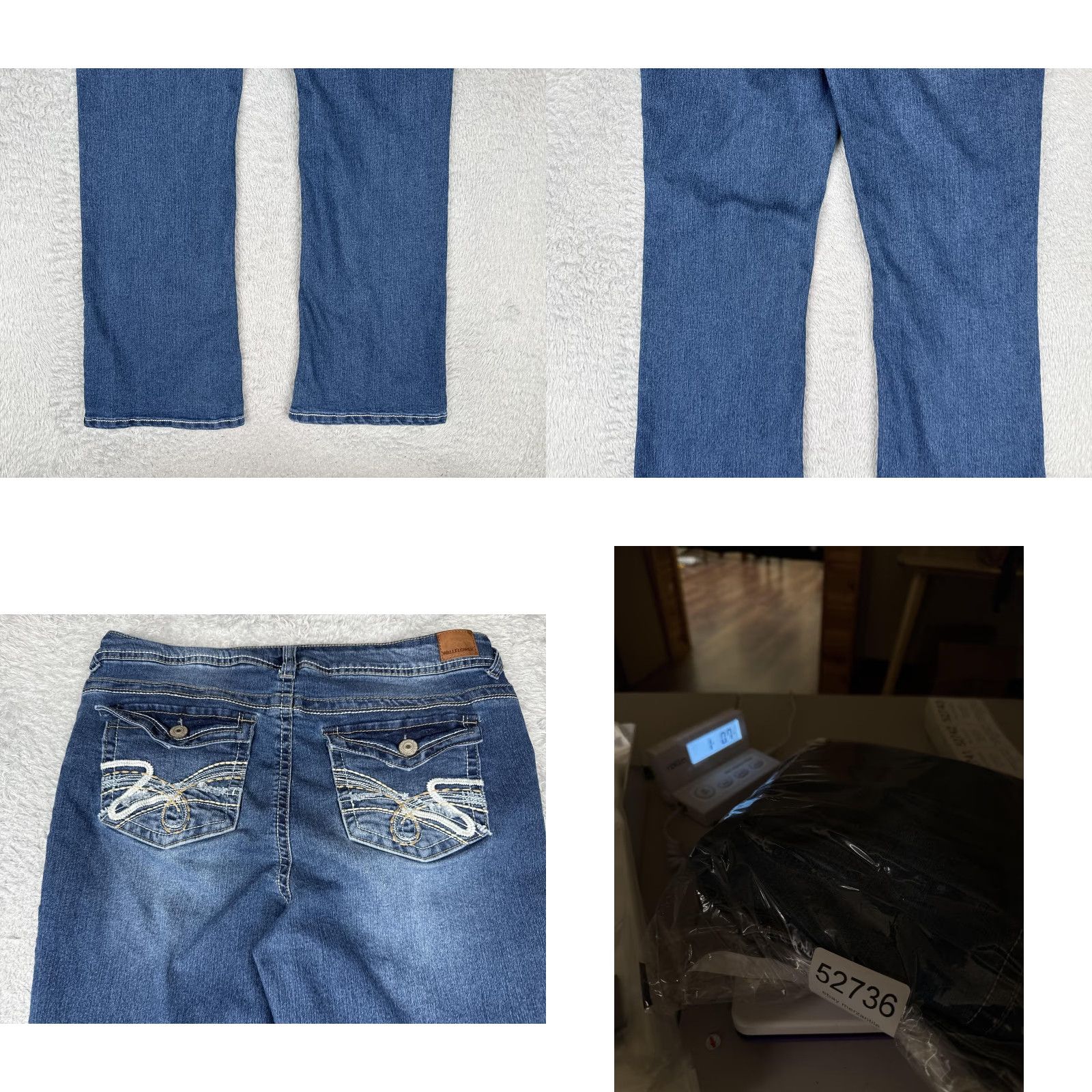 Vintage Wallflower Jeans Womens Bootcut 15 Regular Blue Denim Embroidered Stretch Pockets 5-Pocket Embellished Modern Seasonal City Size 36" / US 14 / IT 50 - 10 Thumbnail