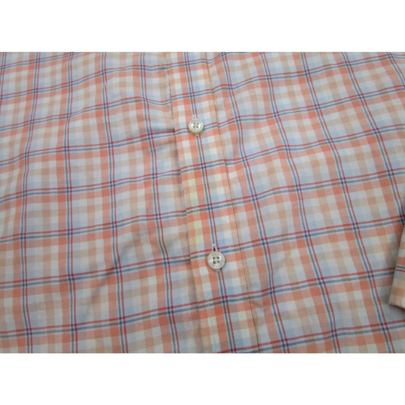 Tailorbyrd TAILORBYRD Button-Up Shirt Mens 2XL Orange Plaid Long Sleeve Casual Size US XXL / EU 58 / 5 - 5 Thumbnail