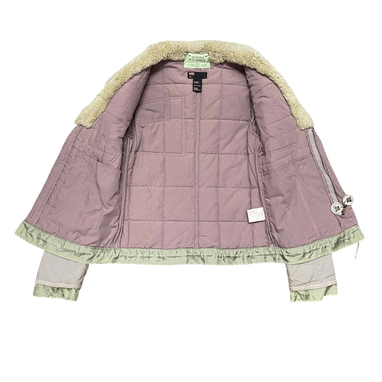 Diesel Vintage Diesel Quilted Sherpa Jacket Size US S / EU 44-46 / 1 - 8 Thumbnail