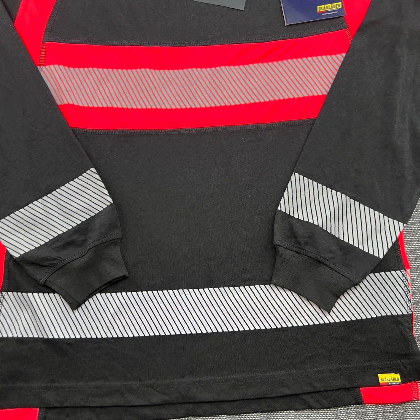 Vintage Blaklader Shirt Mens M Hi-Vis Long Sleeved EN ISO 20471 Class 1 Work Black Red Size US M / EU 48-50 / 2 - 6 Thumbnail