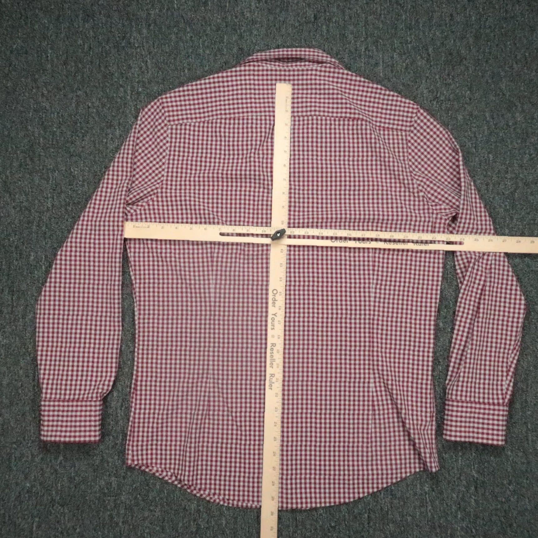 Mizzen+Main Mizzen+Main Shirt Mens Large Red White Gingham Check Button-Up Long Sleeve Size US L / EU 52-54 / 3 - 4 Thumbnail
