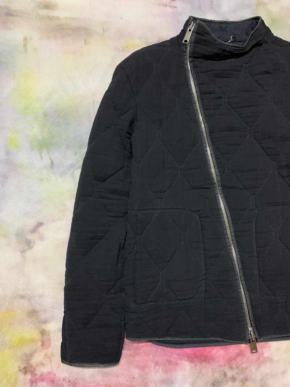 Balenciaga AW09’ BALENCIAGA PARIS Quilted Assymetrical Zip-Up Jacket Size US S / EU 44-46 / 1 - 3 Thumbnail