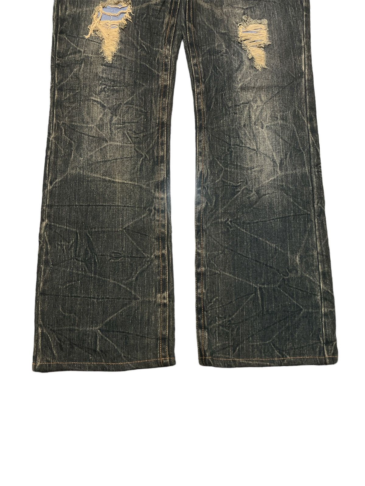 Japanese Brand UNKNOW DISTRESSED DENIM PANT Size US 30 / EU 46 - 4 Thumbnail