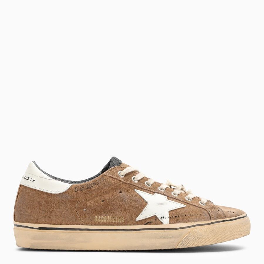 image of Golden Goose O1D2Blof0424 Trainers In Tobacco & White Shoes in Tobacco/White, Men's (Size 11)