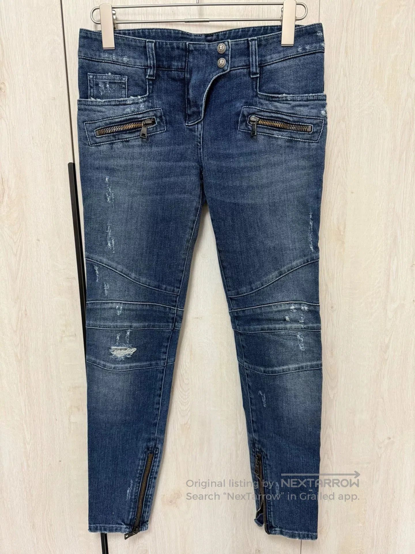 Balmain balmain classic washed blue denim pants. Size 37" - 1 Thumbnail