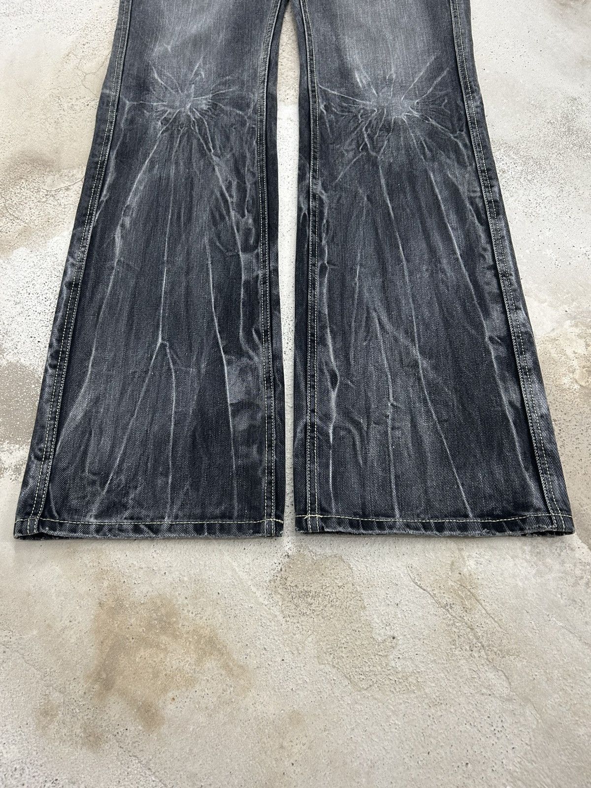 Tornado Mart Y2k Flared Semantic Design Gray Washed Size US 30 / EU 46 - 4 Thumbnail