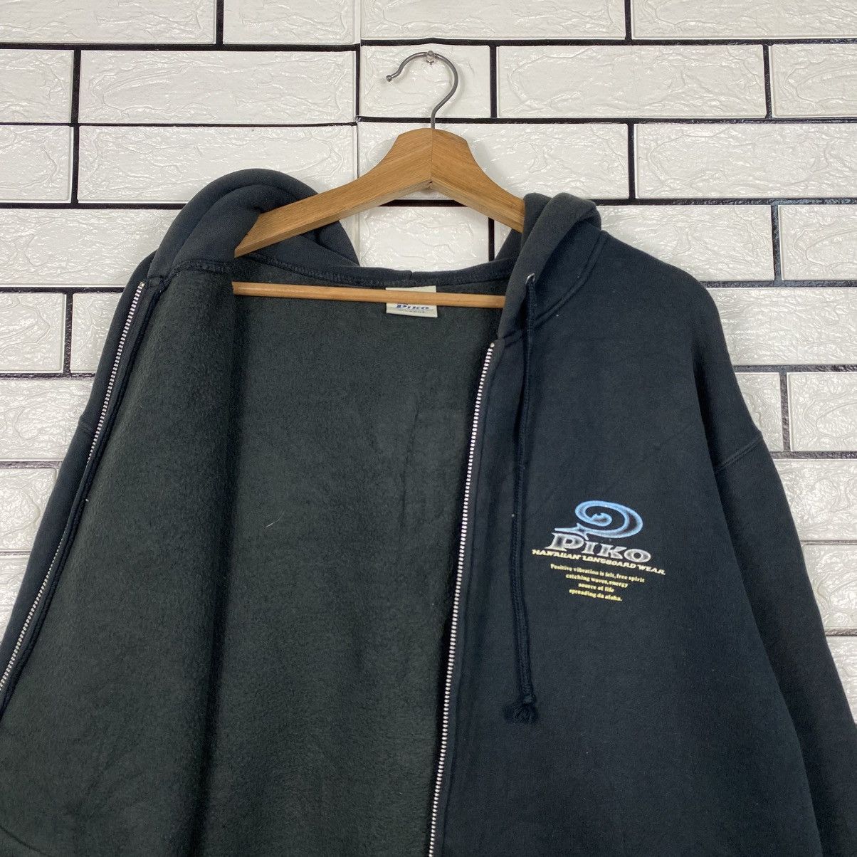 Japanese Brand 📌Vintage Bomber Jacket Zipper Hoodie Piko Hawaii Big Logo Size US XL / EU 56 / 4 - 14 Thumbnail