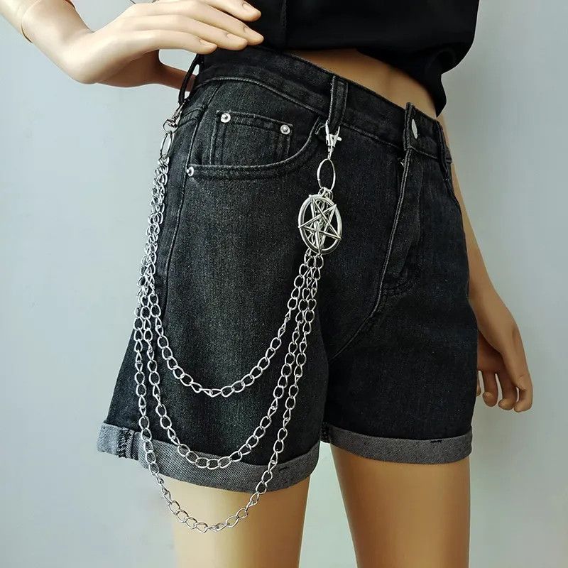 Jewelry Three-Layered Pentagram Wallet Waist Pants Key Chain Size ONE SIZE - 1 Thumbnail
