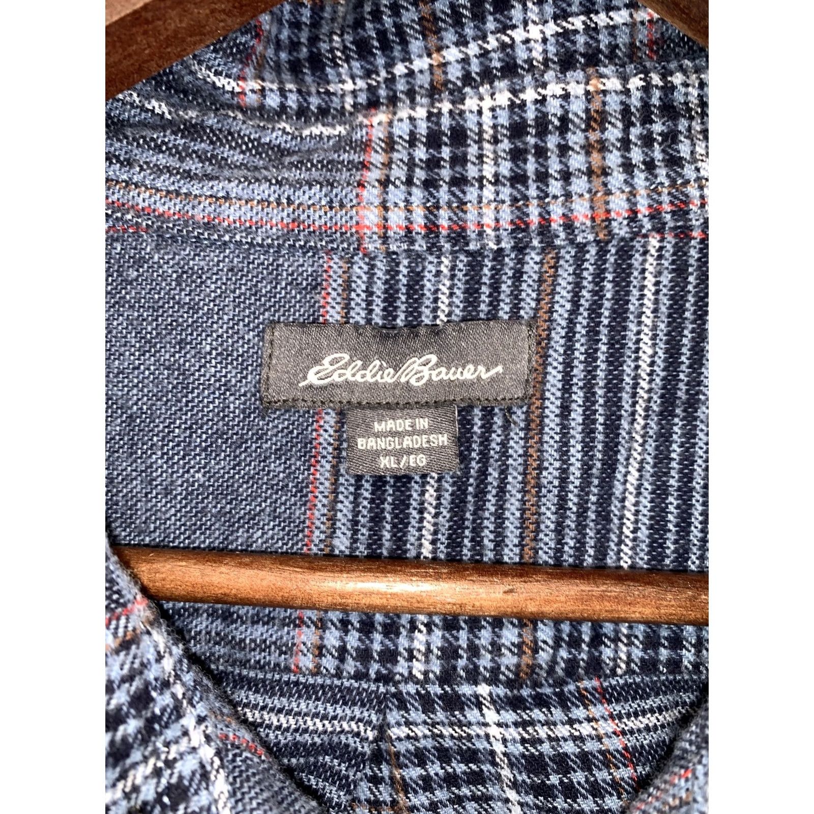 Eddie Bauer VINTAGE Eddie Bauer Men’s Shirt Plaid Flannel Button-Up Long Sleeve XL Blue Size US XL / EU 56 / 4 - 2 Thumbnail