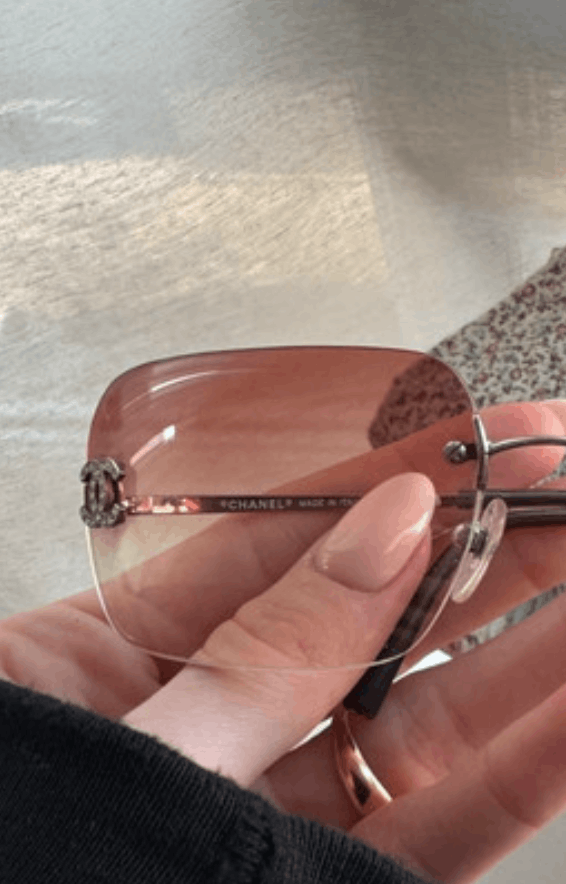 Chanel × Vintage CHANEL Sunglasses 4017-D Rimless Rhinestone Vintage Size ONE SIZE - 4 Thumbnail