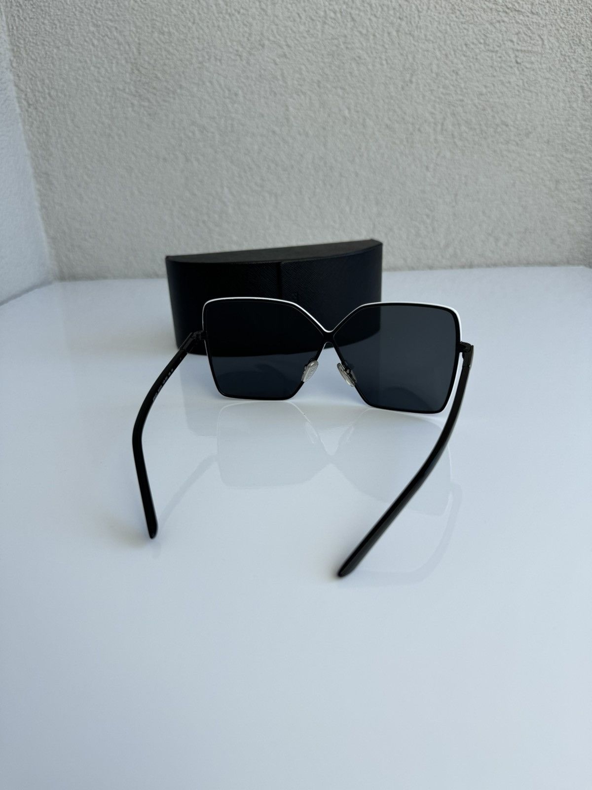 Prada Prada Sunglasses SPR Black Shield Gradient Designer Size ONE SIZE - 4 Thumbnail