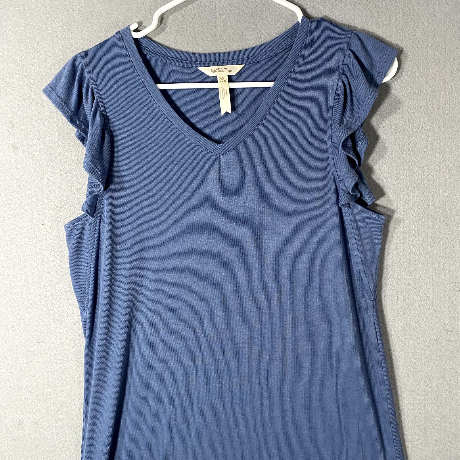 Other Matilda Jane V Neck Long Ruffle Shoulder Blue Dress Womans M Size M / US 6-8 / IT 42-44 - 2 Thumbnail