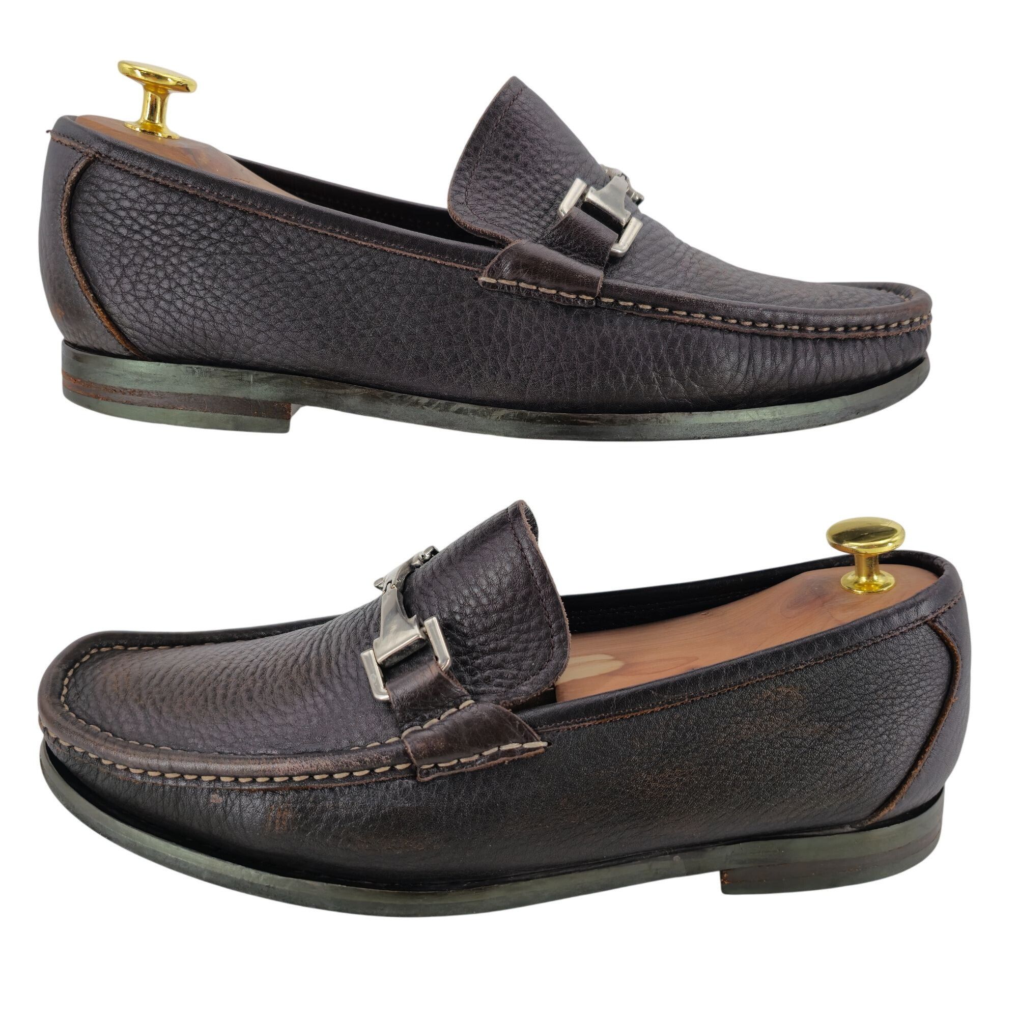 Allen Edmonds Allen Edmonds Italy Firenze Dress Shoes Mens 9 Brown Pebble Size US 9 / EU 42 - 4 Thumbnail