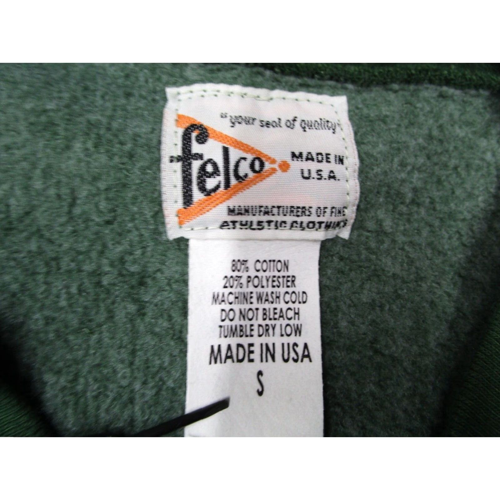 Vintage VINTAGE Felco Jacket Mens Small Green Full Zip Fleece Bomber Made in USA Size US S / EU 44-46 / 1 - 3 Thumbnail