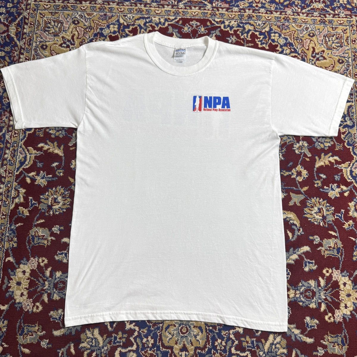 Vintage 2000s National Pimp Association NPA humor funny parody tee Size US L / EU 52-54 / 3 - 4 Thumbnail