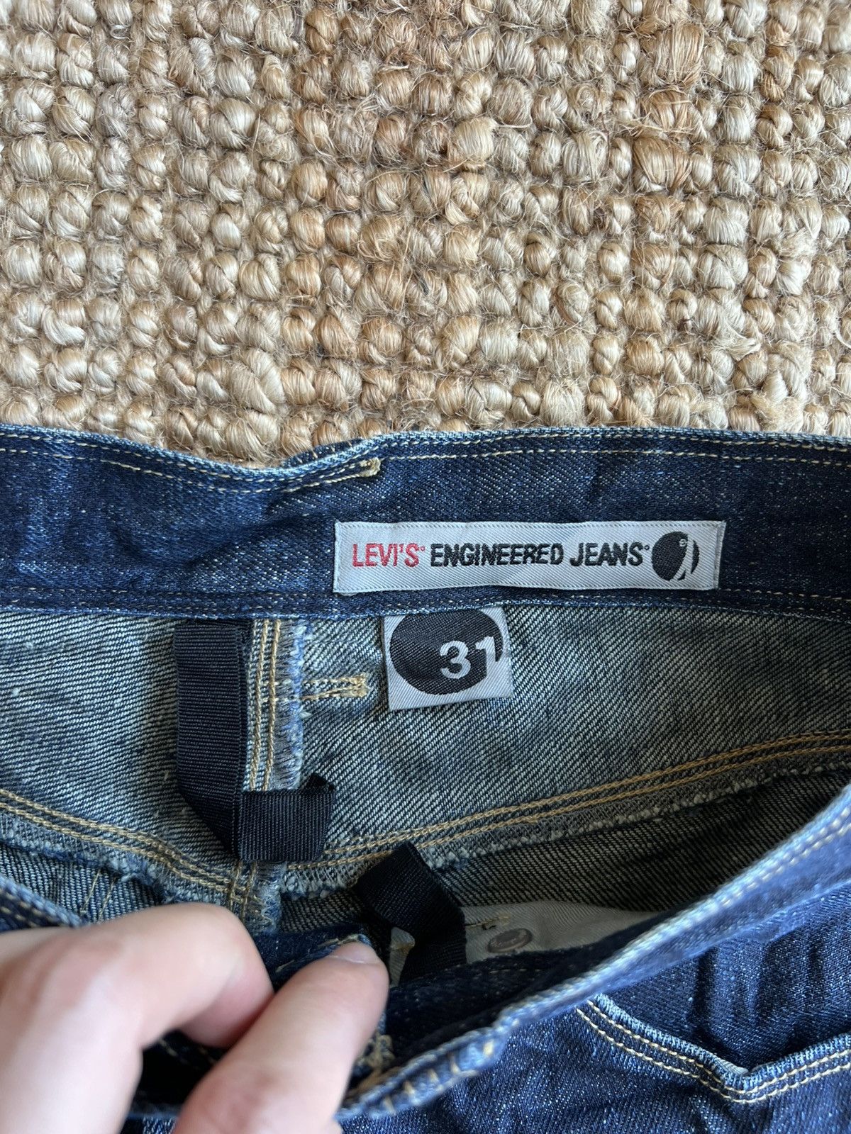 Levi's Levis Engineered Jeans Buckle Back Tag W29 Actual 31x31.5 Size US 31 - 4 Thumbnail