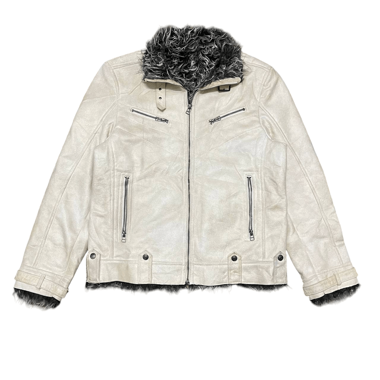 semanticdesign Crazy Fur Semantic Design Biker Jacket lgb ifsixwasnine Size US L / EU 52-54 / 3 - 1 Thumbnail