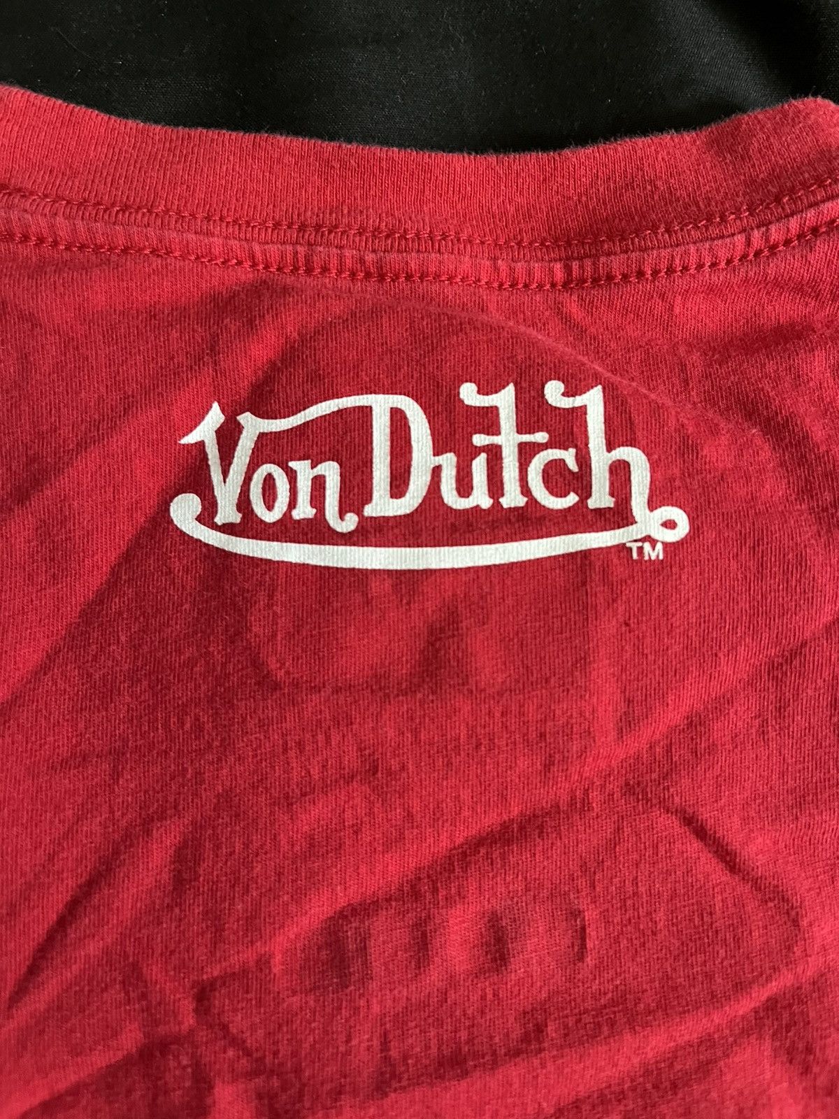 Von Dutch Vintage-Inspired Von Dutch Red Graphic Tee - Y2K Streetwear Size US M / EU 48-50 / 2 - 5 Thumbnail