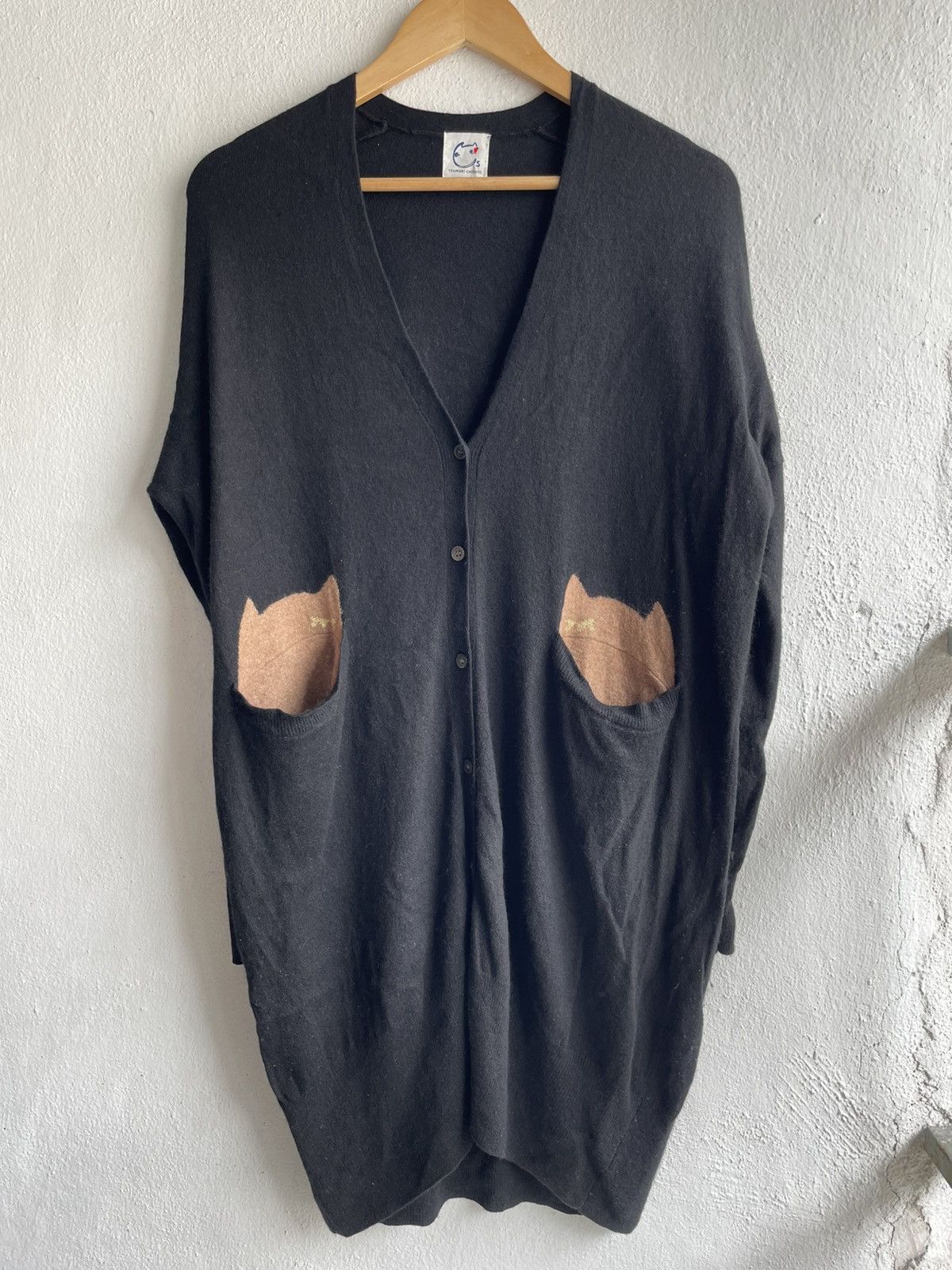 Issey Miyake × Japanese Brand × Tsumori Chisato Tsumori Chisato wool reversible pocket cat Cardigan Size S / US 4 / IT 40 - 2 Thumbnail