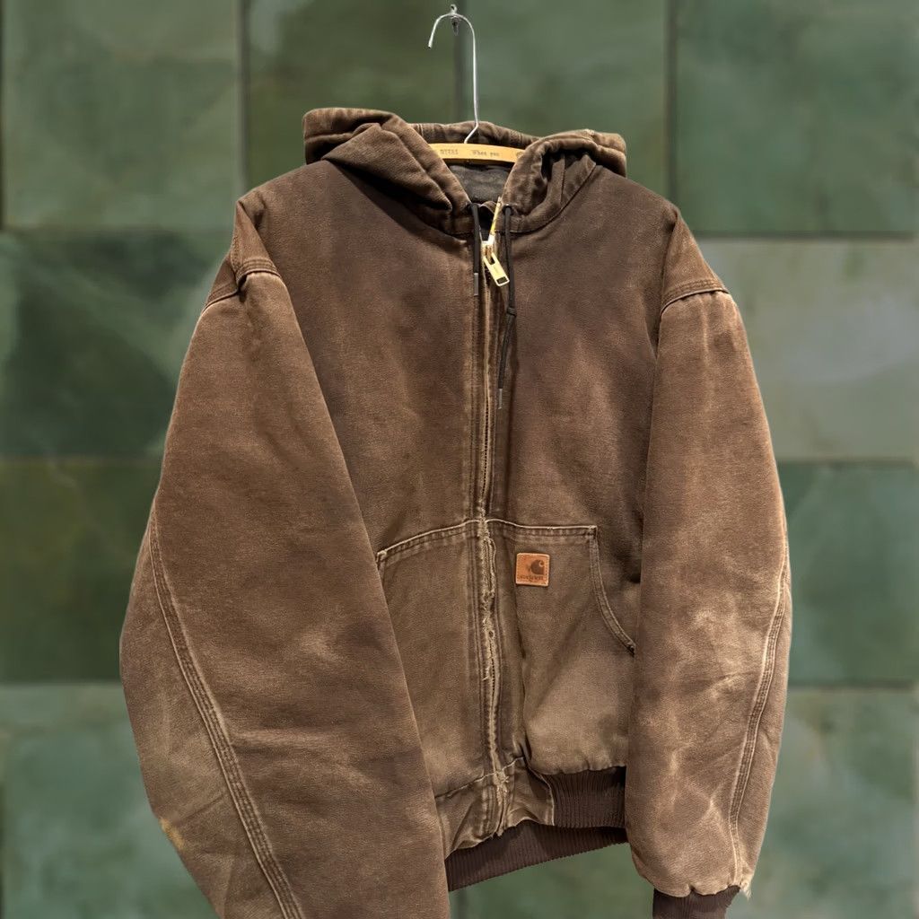 Carhartt VINTAGE Carhartt Brown Zip Jacket Size Large Mens Size US L / EU 52-54 / 3 - 1 Thumbnail