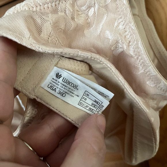Other Wacoal 85276 Full Figure Seam & Wireless Bra beige sz 36D Size ONE SIZE - 7 Thumbnail