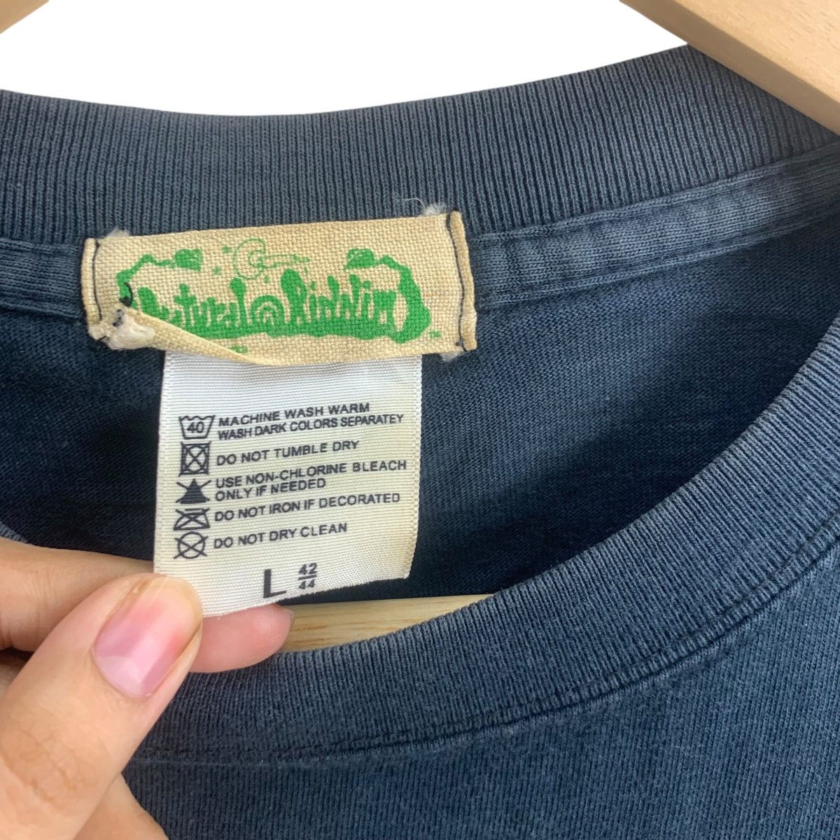 Vintage Vintage RASTA OVAL BOOZE UP Natural Rinnim Tee Shirt Top Size US L / EU 52-54 / 3 - 8 Thumbnail
