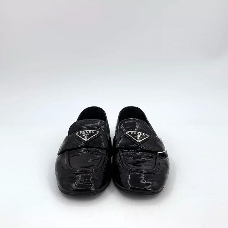 Prada Prada Black Patent Leather Loafers Size 37.5 -2505 Size US 6.5 / IT 36.5 - 3 Thumbnail