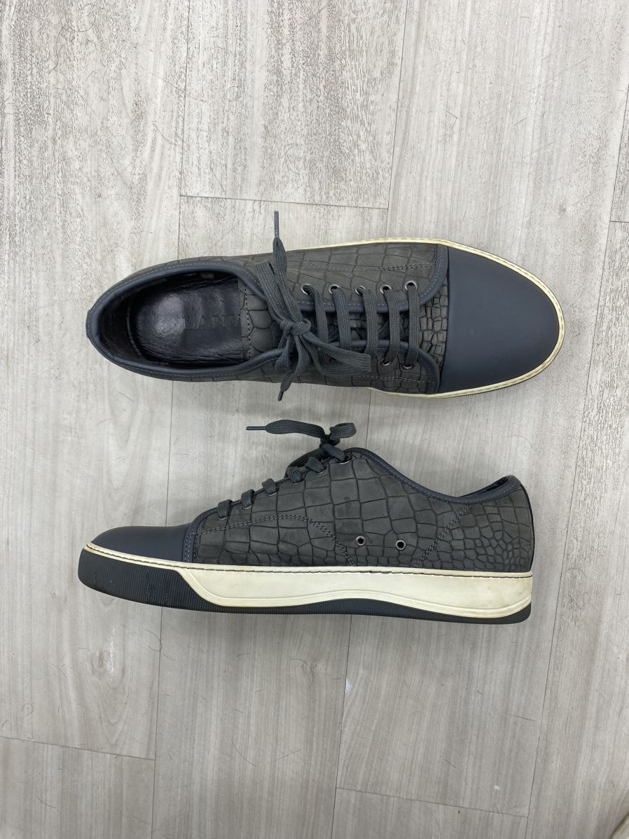 Lanvin Lanvin croco embossed leather men sneakers Size US 10.5 / EU 43-44 - 5 Thumbnail