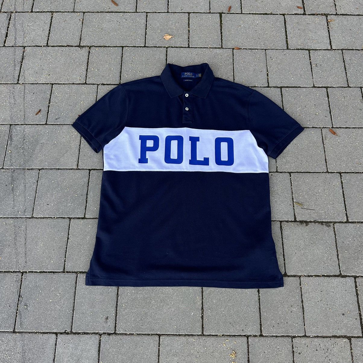 Polo Ralph Lauren × Vintage Vintage Polo Ralph Lauren Big Logo Hype Polo T Shirt Size US L / EU 52-54 / 3 - 1 Thumbnail