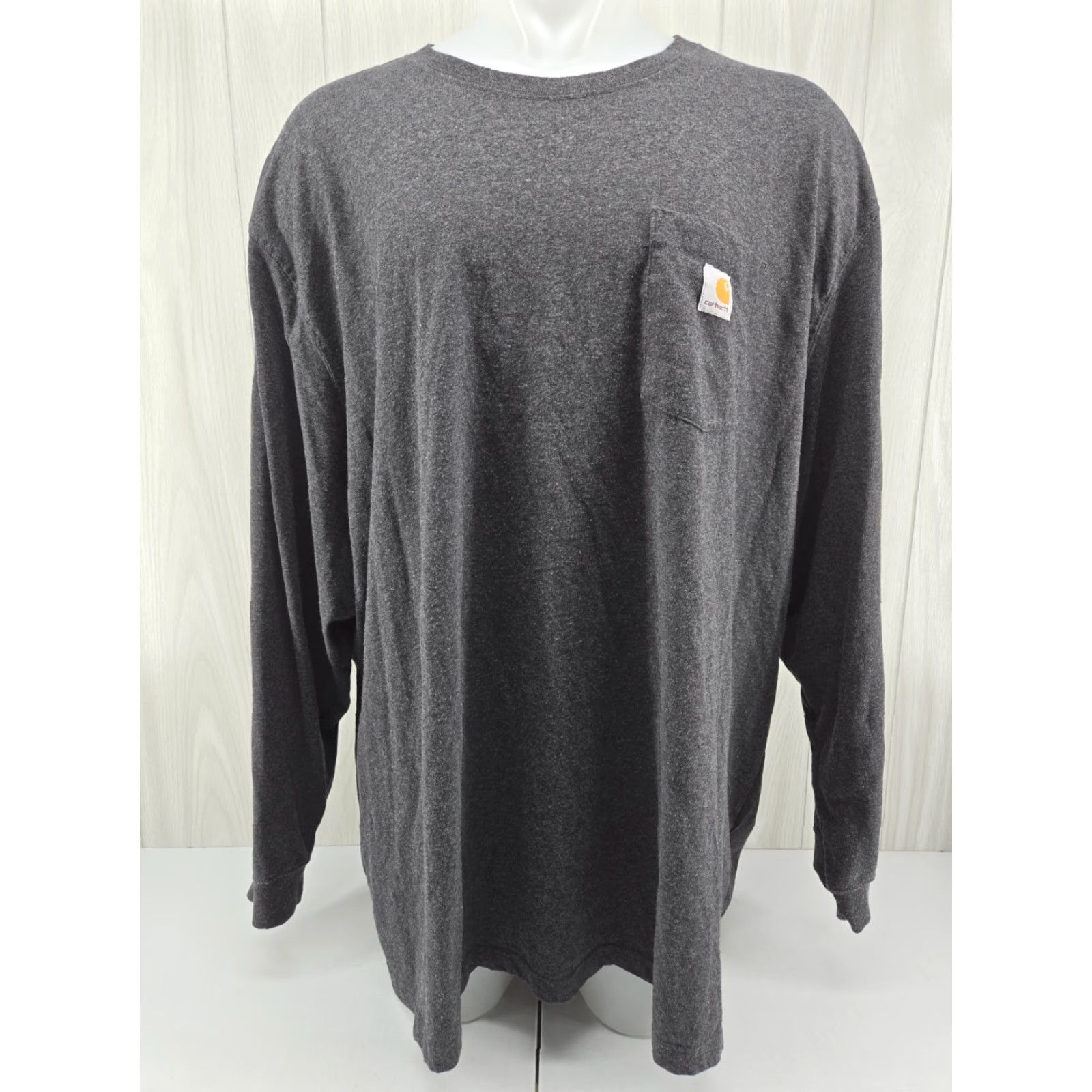 Carhartt VINTAGE Carhartt Shirt Long Sleeve Loose Fit Workwear Pocket Gray Men 4XL Size US XXL / EU 58 / 5 - 2 Thumbnail
