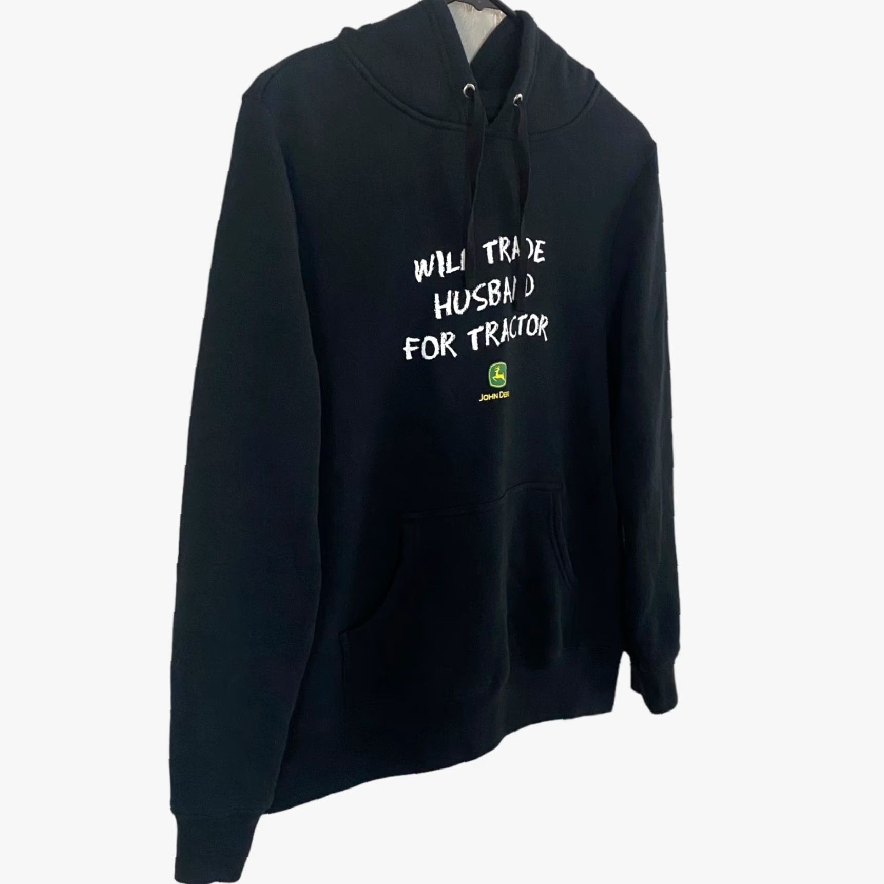 John Deere John Deere Hoodie Sweatshirt Black Womens S Pullover Hooded Pockets Drawstring Kangaroo Pouch Tractor Western Casual Gift Size S / US 4 / IT 40 - 2 Thumbnail